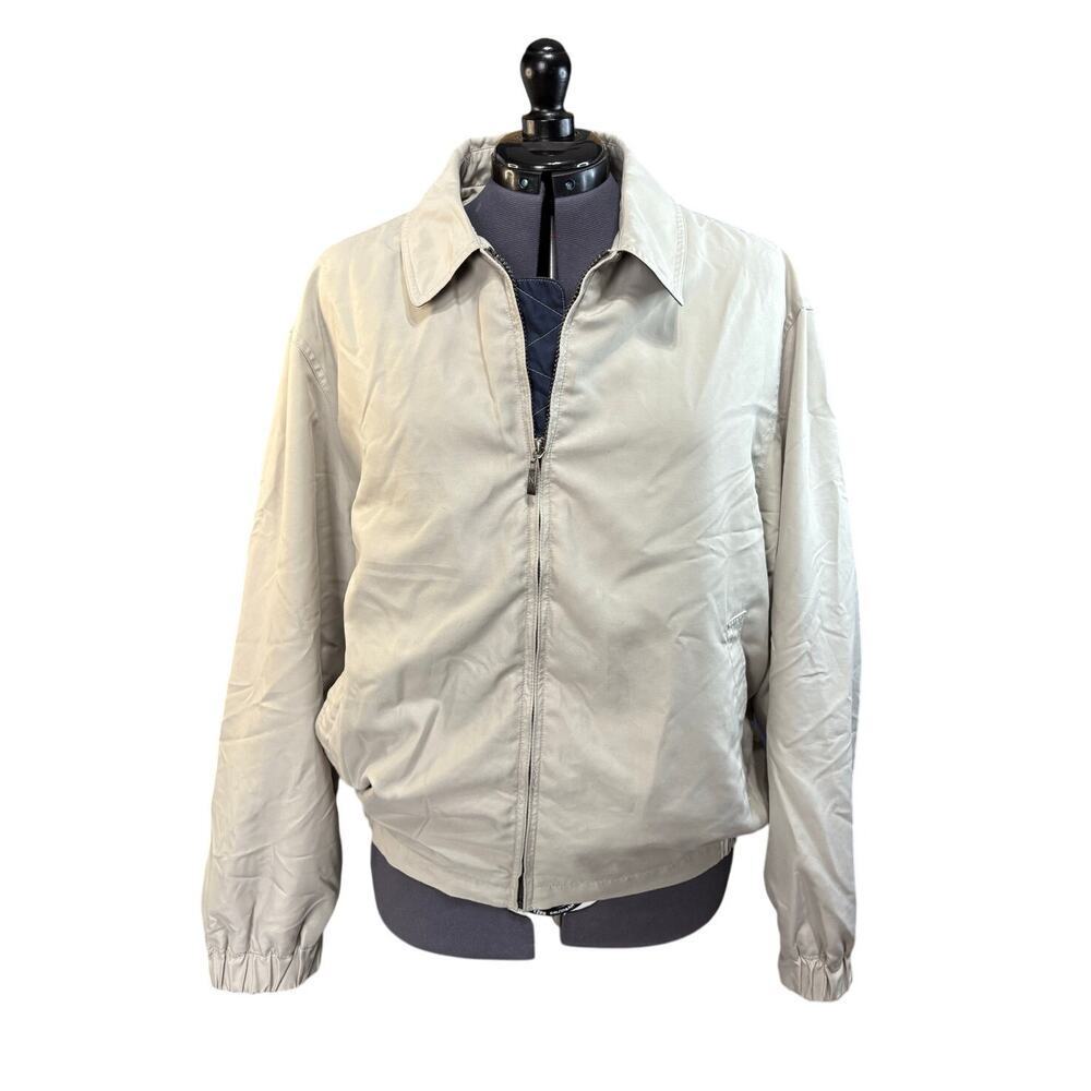 Vintage Newport Harbor Tan Bomber Jacket Men's Sz M Lined 80's 90's